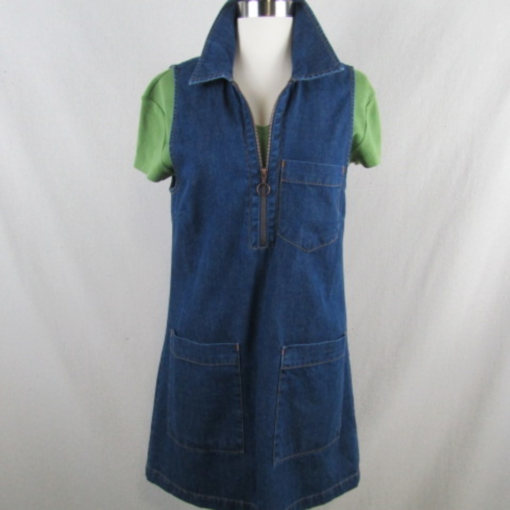 FOREVER 21 DENIM ROMPER WITH TOMMY HILFIGER TEE